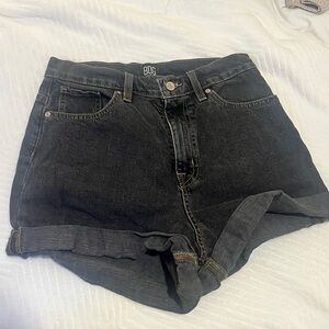 Black high waisted shorts denim